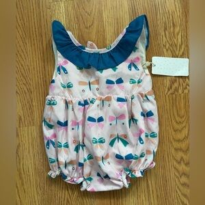 Smockingbird butterfly romper 12M Nwt